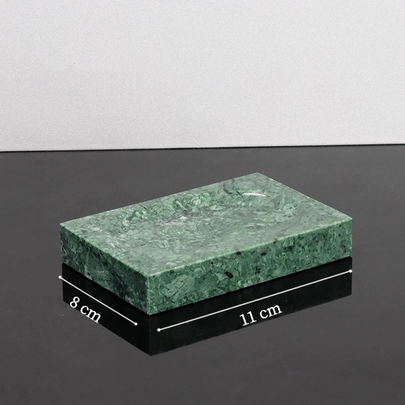Indian Green Natural Marble Bathroom Accessories Retro Soap Dispenser Soap Dish Toothbrush Holder Tissue Box Bathroom Set