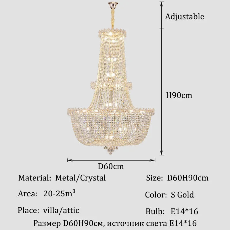Luxury Crystal Pendant Light Chandeliers for Ceiling Hanging Chandelier Lights Living Room Ceiling Lamp Modern Loft Chandelier