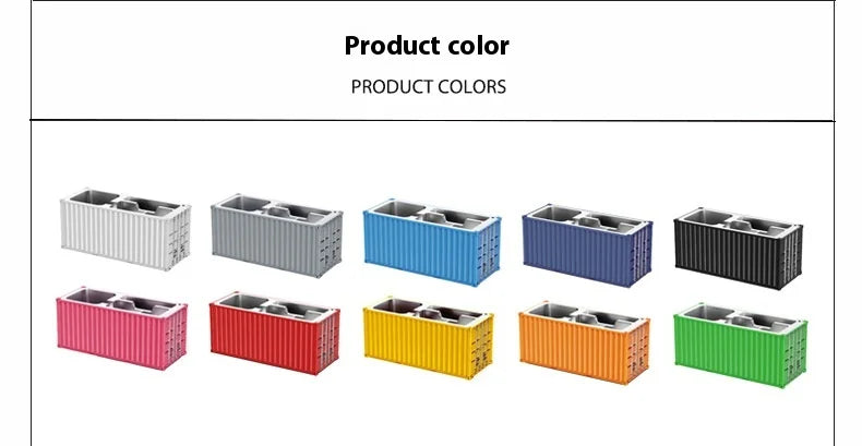 Miniature Realistic Shipping Container Model Simple Multifunctional Office Desktop Pen Holder Storage Box