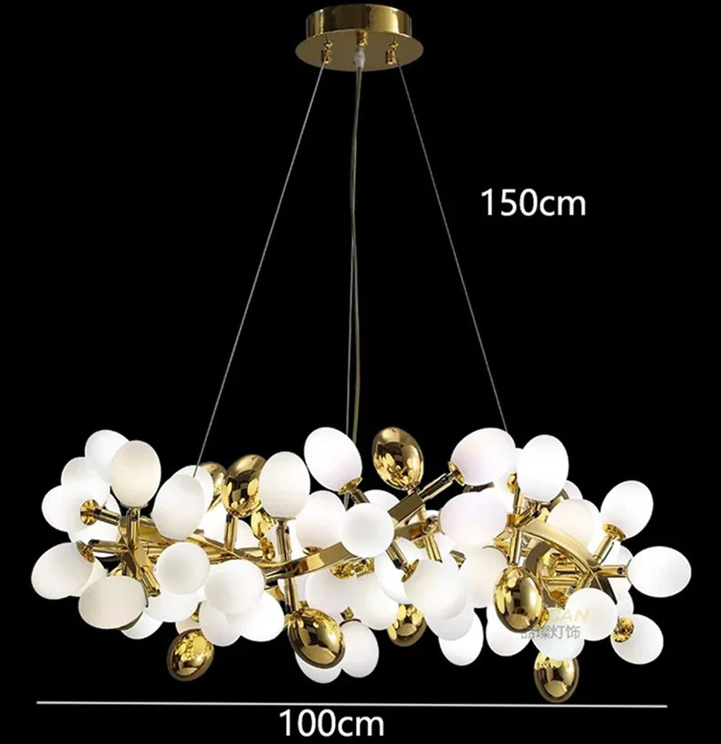 Modern Light Luxury Home Decoration LED Chandelier Staircase Light Living Room Chandelier Indoor Lightin