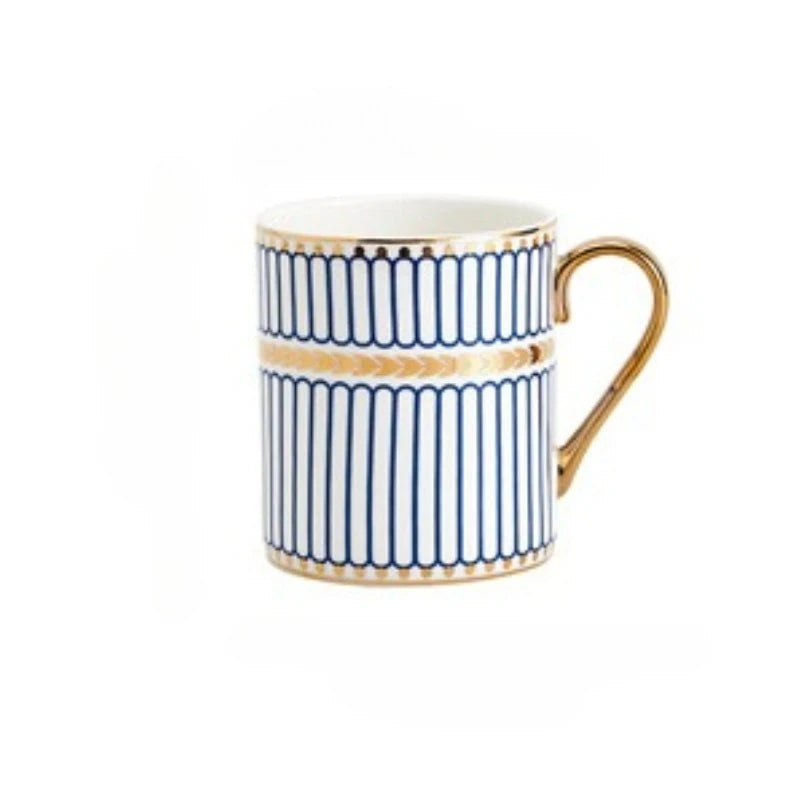 Light Luxury Hand-Painted Gold Ceramic Coffee Cup Office Mug Afternoon Tea Cups Household Drinkware