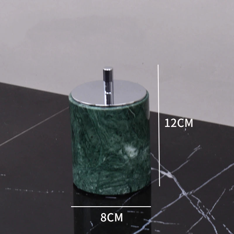 Indian Green Natural Marble Bathroom Accessories Retro Soap Dispenser Soap Dish Toothbrush Holder Tissue Box Bathroom Set