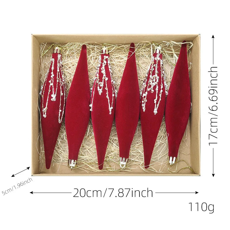 2026 New Christmas Pendant Red Velvet Christmas Ball Hanging for Indoor Outdoor Decor Navidad New Year Party Decoration Props