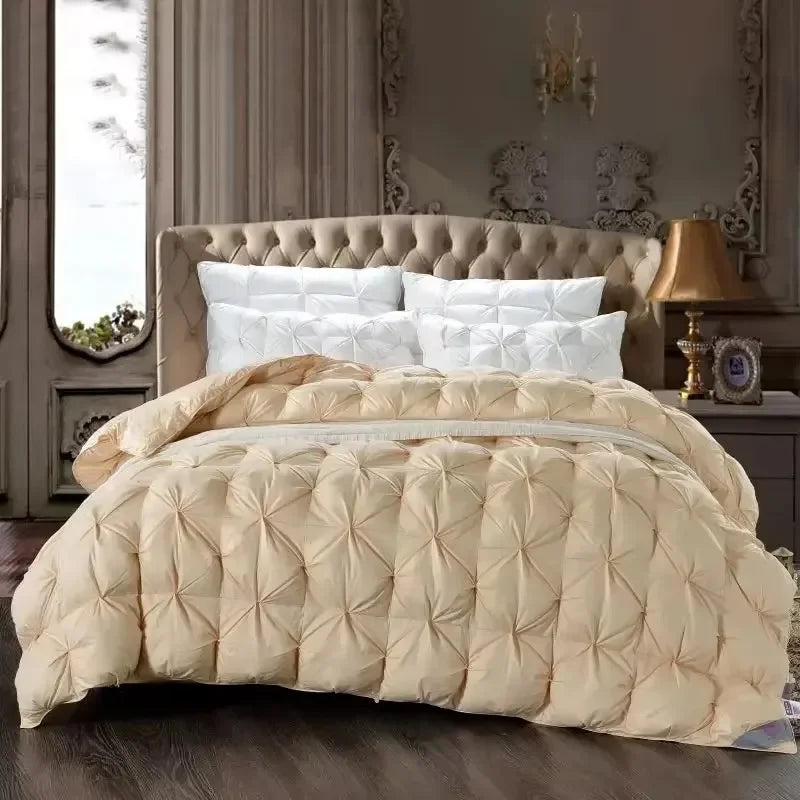 High-end 100% White Goose Down Duvet Winter Comfortable Warmth Comforter King Keep Warm Anti-drilling Winter Fall Quilt Queen