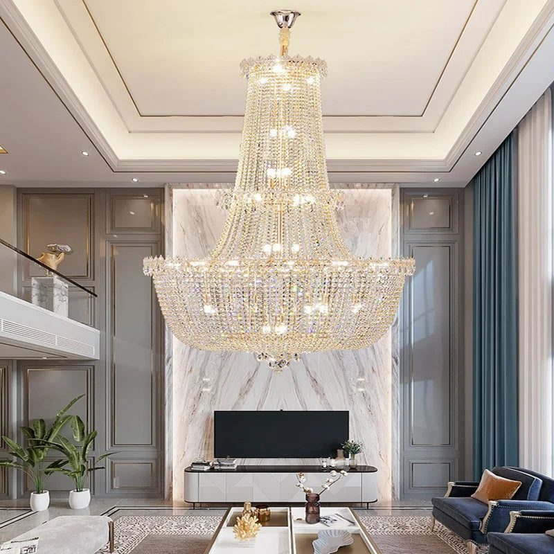 Luxury Crystal Pendant Light Chandeliers for Ceiling Hanging Chandelier Lights Living Room Ceiling Lamp Modern Loft Chandelier