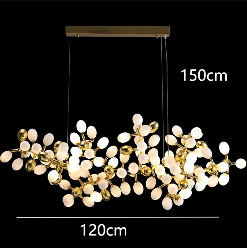 Modern Light Luxury Home Decoration LED Chandelier Staircase Light Living Room Chandelier Indoor Lightin