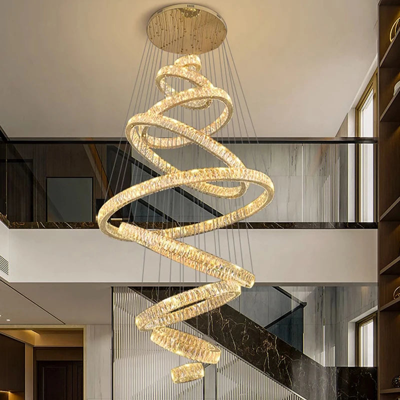 Home Decoration - Hall Chandelier - Staircase Chandelier - Indoor Lighting Equipment - Ceiling Light - Elegant Indoor Lighting