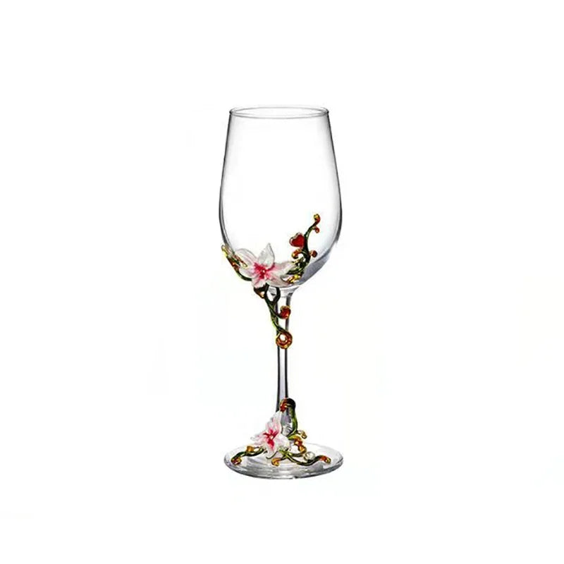 Creative Enamel Crystal Goblet Glasses for Champagne Glass Cup Set Luxury Glass Cups Glasses of Wine Wineglass Vintage Drinking