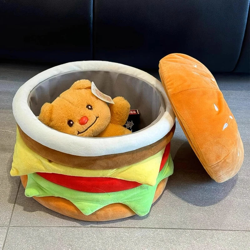 nordic Interior Hallway Living room hamburger Storage makeup stool luxury Footrest makeup low Shoe changing stool furniture