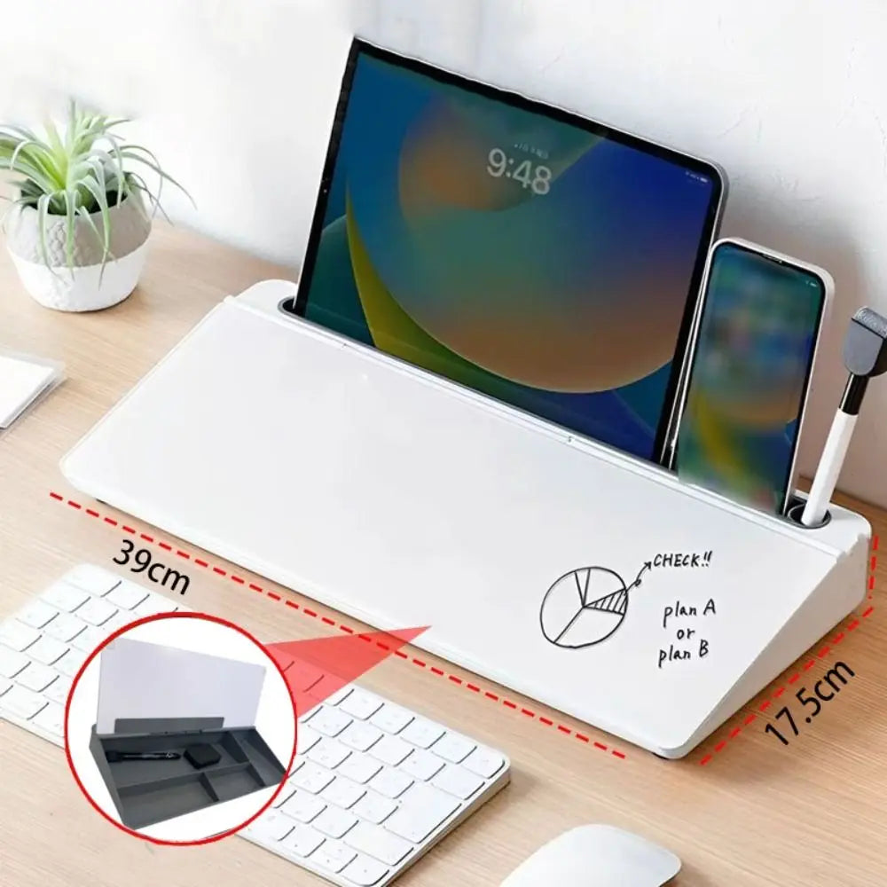 Hot Glass Desk Whiteboard Plastic Tempered Storage Whiteboard Household With Storage Message Board Home Office