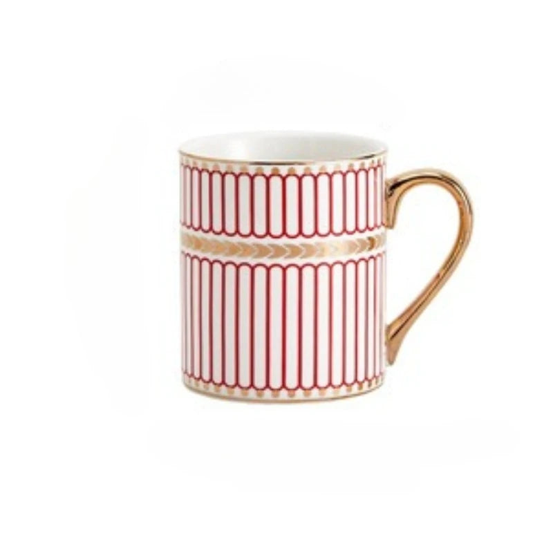 Light Luxury Hand-Painted Gold Ceramic Coffee Cup Office Mug Afternoon Tea Cups Household Drinkware
