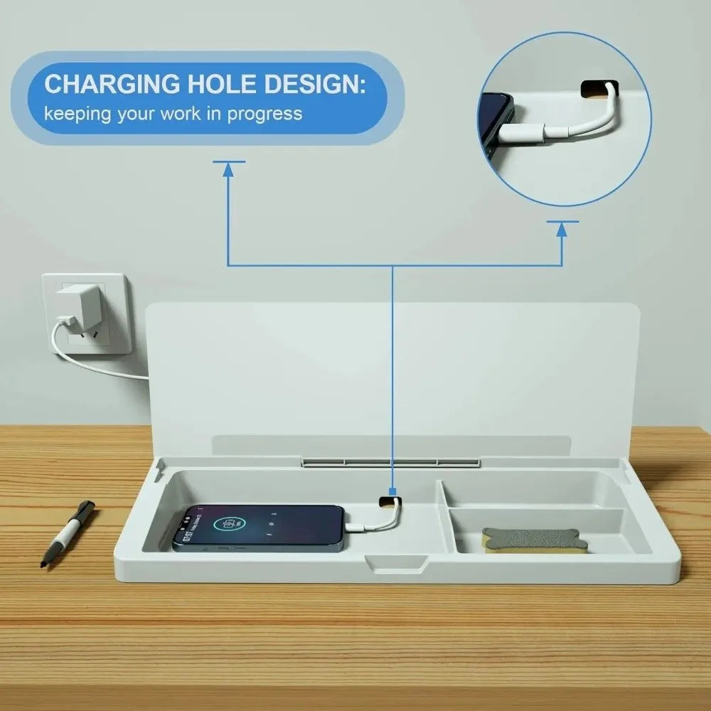 Hot Glass Desk Whiteboard Plastic Tempered Storage Whiteboard Household With Storage Message Board Home Office