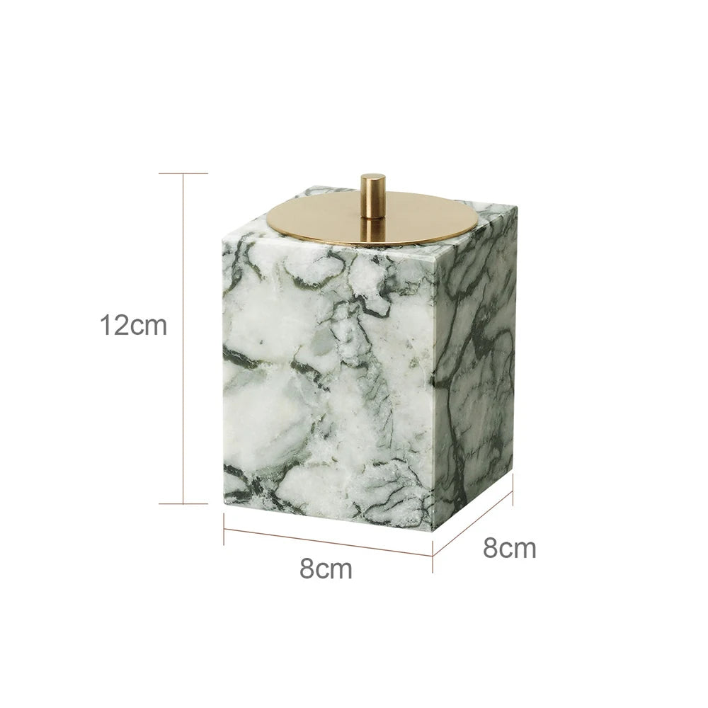 Cold Emerald Natural Marble Bathroom Accessories Set Luxury Soap Dispenser Soap Dish Toothbrush Holder Vanity Tray Kit Bathroom