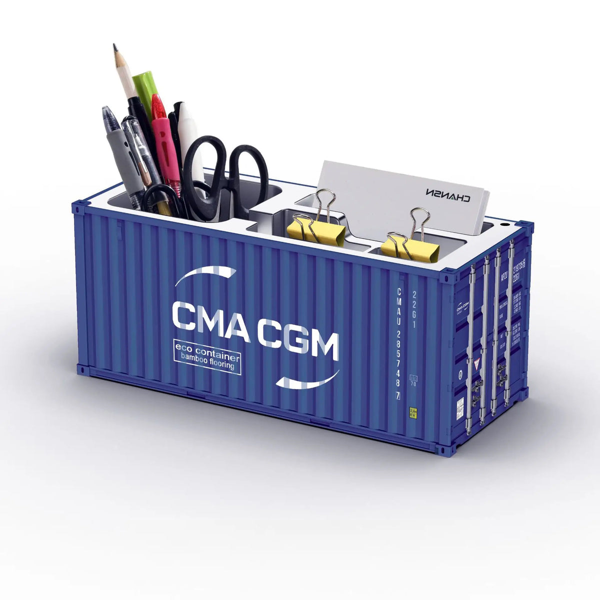 Miniature Realistic Shipping Container Model Simple Multifunctional Office Desktop Pen Holder Storage Box