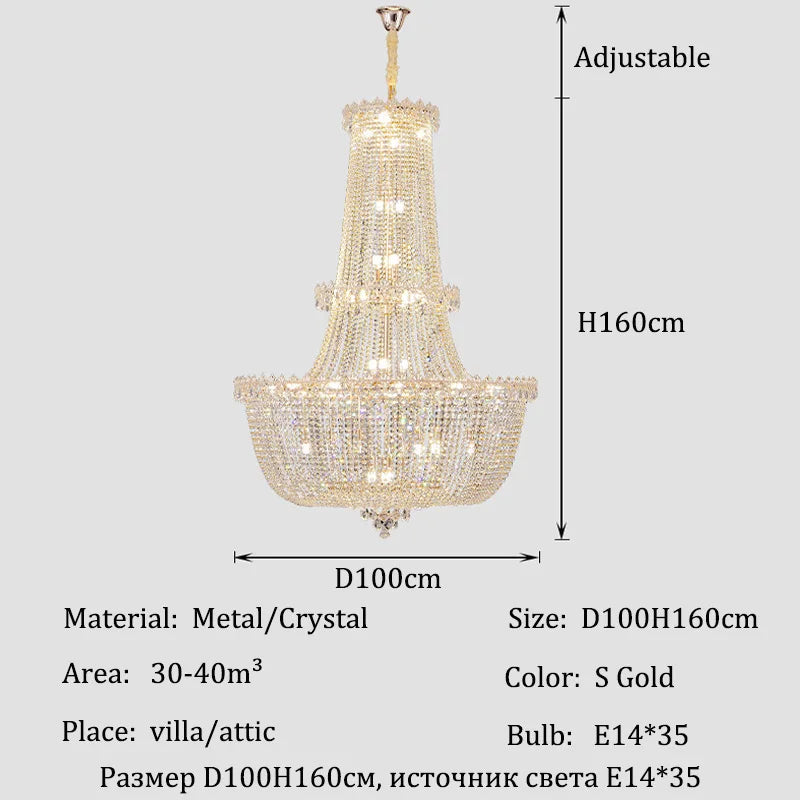 Luxury Crystal Pendant Light Chandeliers for Ceiling Hanging Chandelier Lights Living Room Ceiling Lamp Modern Loft Chandelier