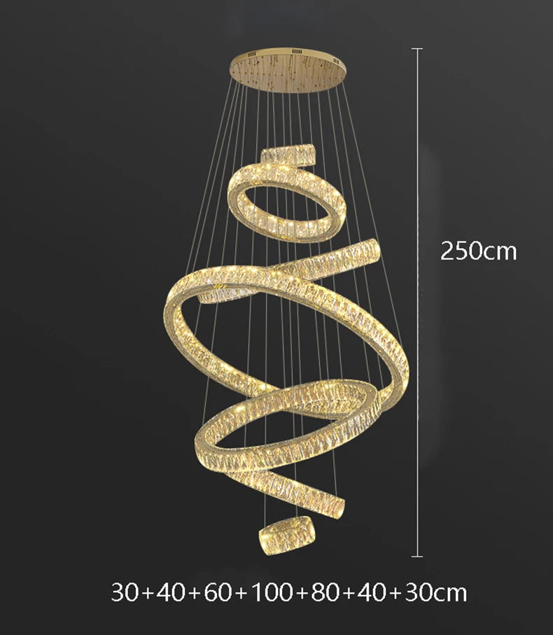 Home Decoration - Hall Chandelier - Staircase Chandelier - Indoor Lighting Equipment - Ceiling Light - Elegant Indoor Lighting