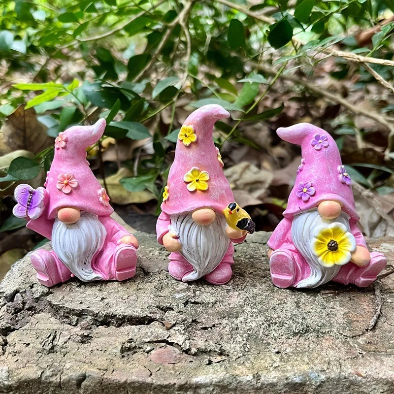 3pcs/set Easter Faceless Gnome Ornaments, Outdoor Resin Decor Statue for Garden, Holiday Home Tabletop Crafts, Festival Gift