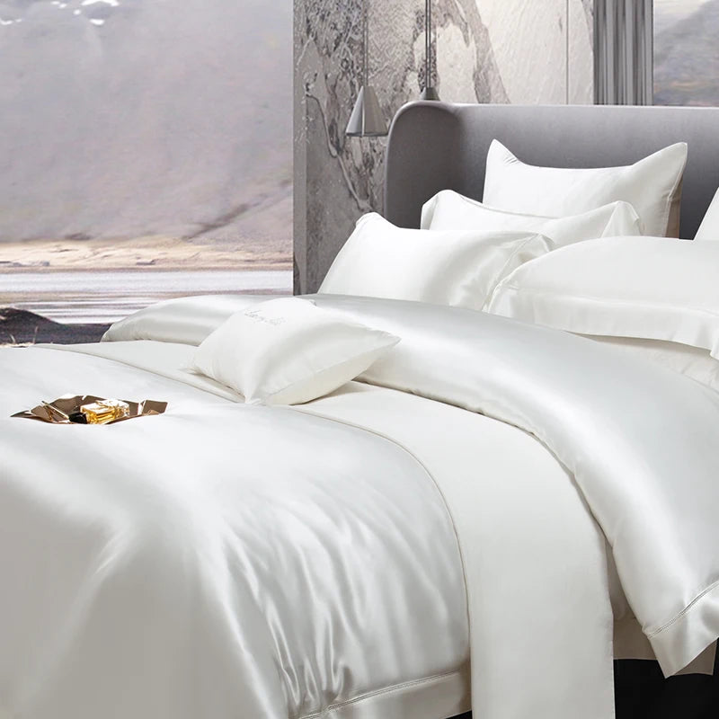 6A Double‑Cocoon 100% Mulberry Silk Flat Sheet 2026 New,Light 1.99 oz/yd² Luxury Solid California King Size