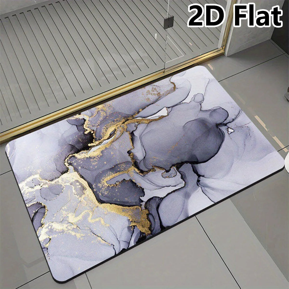 Diatom Mud Bath Floor Rug, Non-Slip Absorbent Mat with Rubber Base for Bathroom, Toilet, Kitchen and Home Entrance