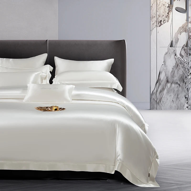 6A Double‑Cocoon 100% Mulberry Silk Flat Sheet 2026 New,Light 1.99 oz/yd² Luxury Solid California King Size