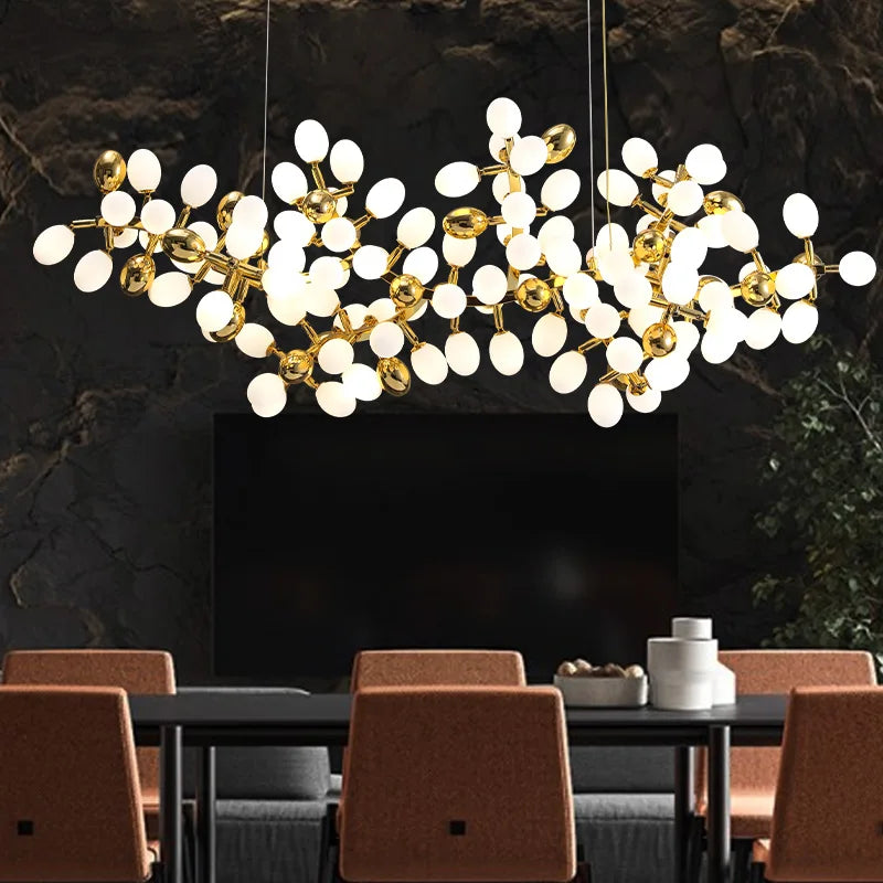 Modern Light Luxury Home Decoration LED Chandelier Staircase Light Living Room Chandelier Indoor Lightin