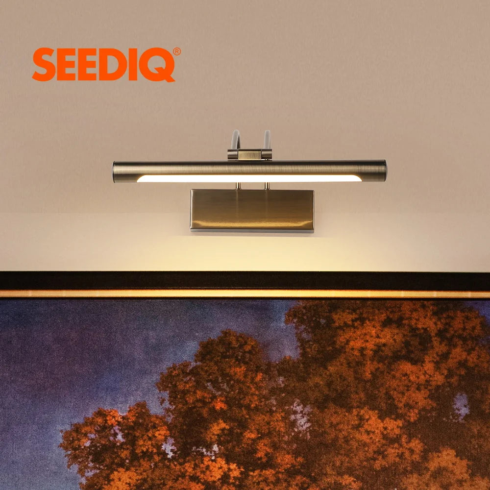 Led Bathroom Wall Light Black Copper AC90-265V Interior Wall Lamp Picture Light Modern Apply Wall Lighting 8W Wall Sconce