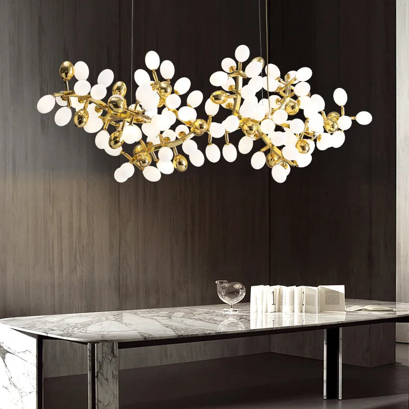 Modern Light Luxury Home Decoration LED Chandelier Staircase Light Living Room Chandelier Indoor Lightin