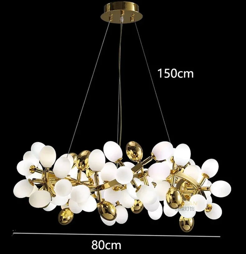 Modern Light Luxury Home Decoration LED Chandelier Staircase Light Living Room Chandelier Indoor Lightin