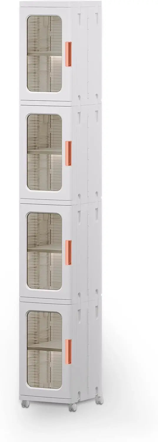 Narrow Storage Cabinet with Doors and Shelves Tall Skinny Bathroom Storage Kitchen Cabinet with Adjustable Shelf Cabinet Organiz