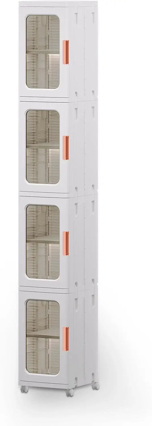 Narrow Storage Cabinet with Doors and Shelves Tall Skinny Bathroom Storage Kitchen Cabinet with Adjustable Shelf Cabinet Organiz