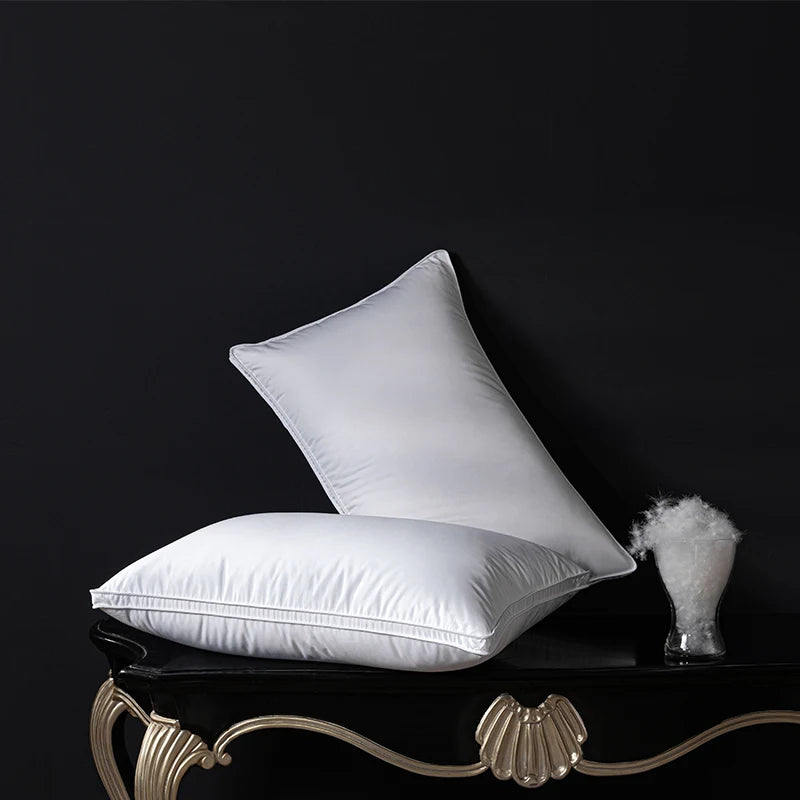 95% Goose Down Pillow, 1200TC Pima Fabric, 1000 Cleanliness, 1000+ Loft, 50x70cm, King/Queen Sizes