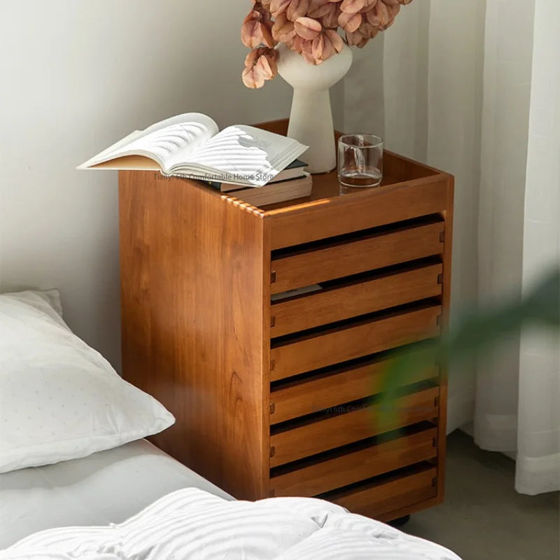 Nordic Solid Wood Drawer Filing Cabinets Modern Premium Movable Storage Cabinet for Office Study Office Furniture Шкафы FYFC