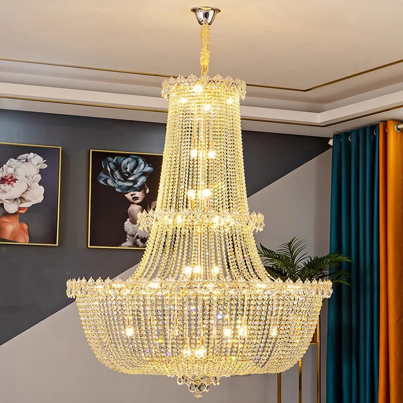 Luxury Crystal Pendant Light Chandeliers for Ceiling Hanging Chandelier Lights Living Room Ceiling Lamp Modern Loft Chandelier