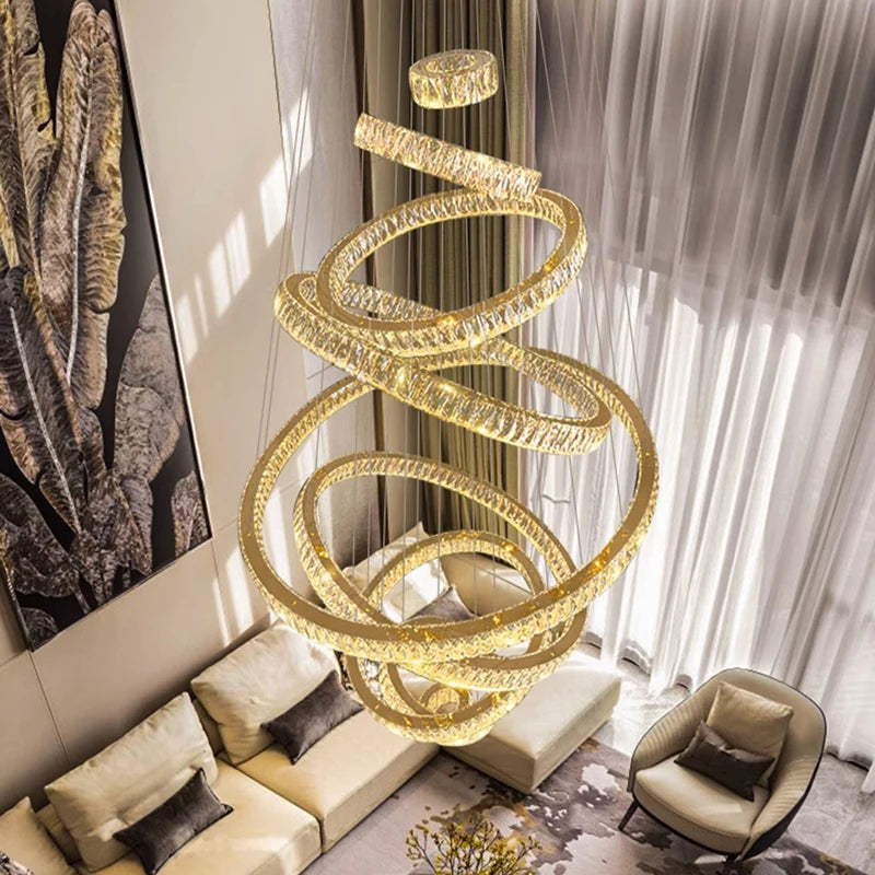 Home Decoration - Hall Chandelier - Staircase Chandelier - Indoor Lighting Equipment - Ceiling Light - Elegant Indoor Lighting