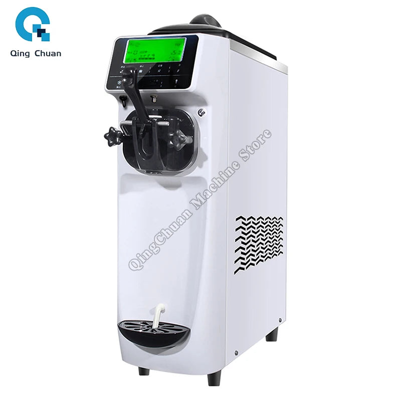 Commercial Ice Cream Machine Table Small Material Cylinder 6L Freezing Cylinder 1.2L Ice Cream Yogurt Machine