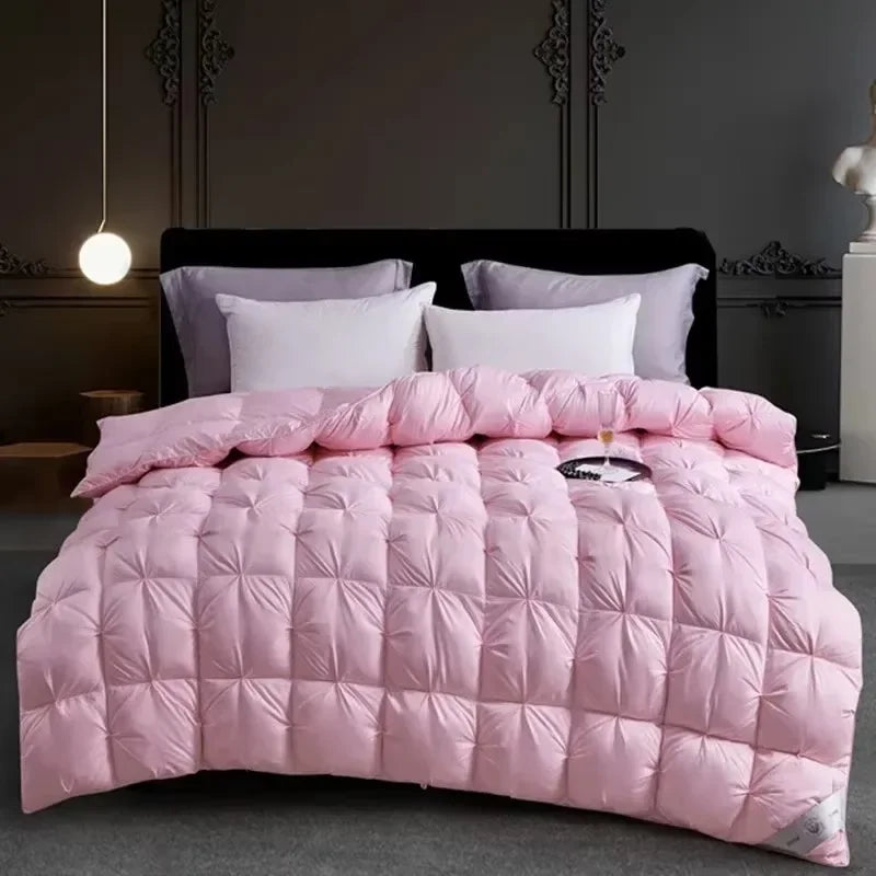 High-end 100% White Goose Down Duvet Winter Comfortable Warmth Comforter King Keep Warm Anti-drilling Winter Fall Quilt Queen
