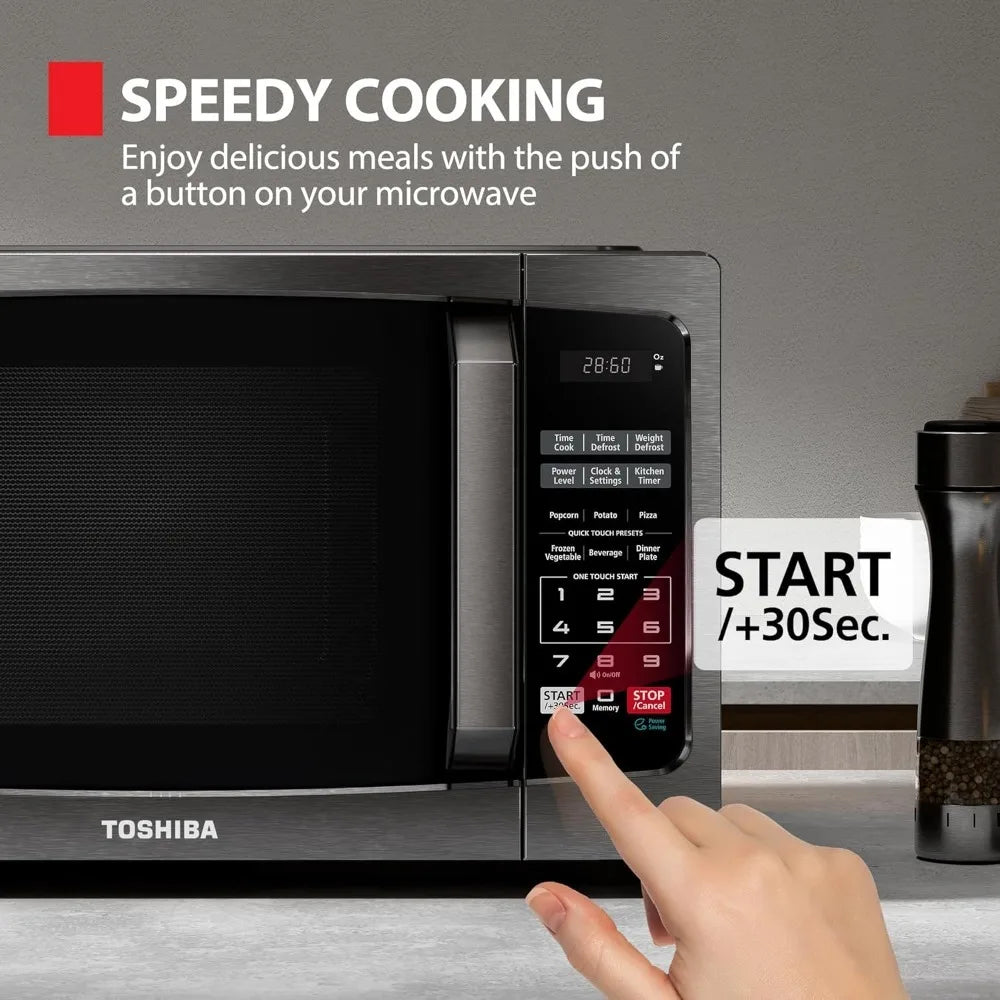0.9 Cu Ft 900W Countertop Microwave Oven with 6 Auto Menus Mute Function LED Lighting
