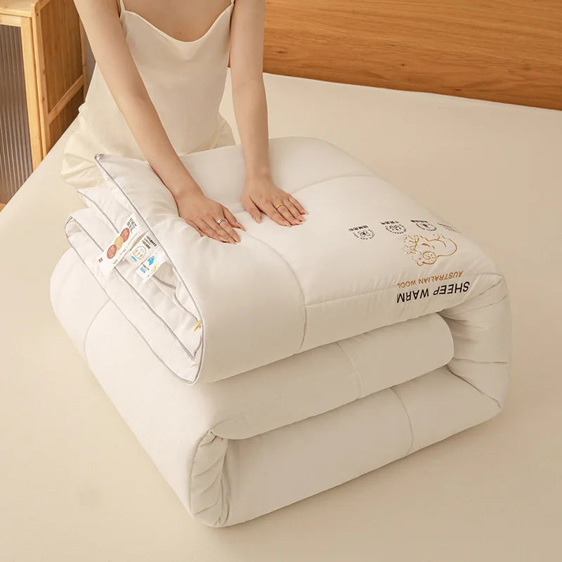 New Australian Wool Quilt, Thick and Warm Autumn and Winter Quilt, Seasonal Household Quilt Core, Bedding and Mattress