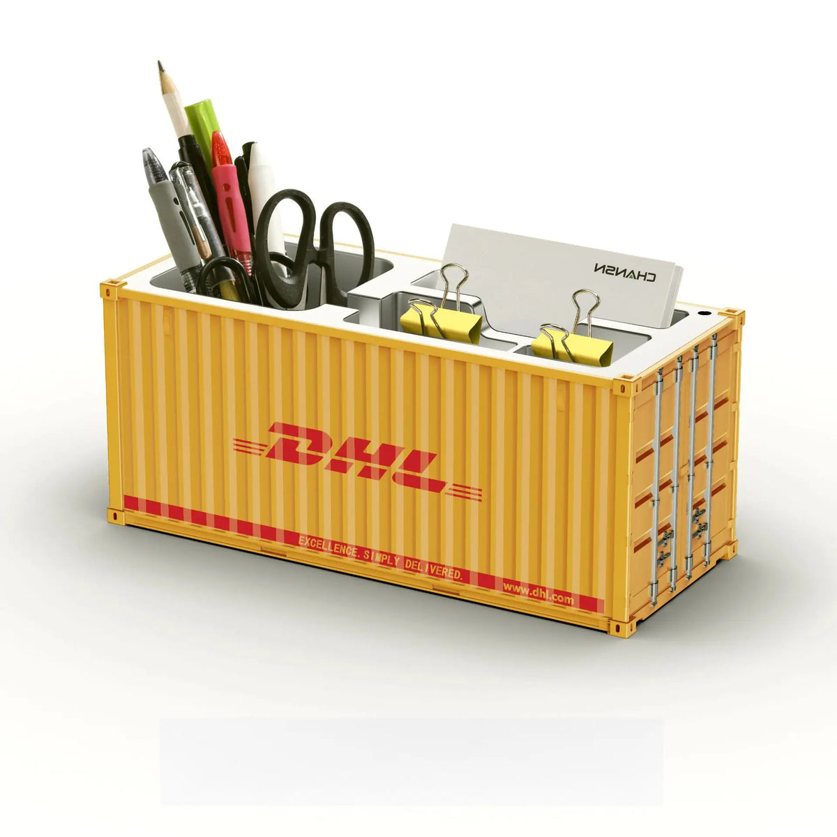Miniature Realistic Shipping Container Model Simple Multifunctional Office Desktop Pen Holder Storage Box