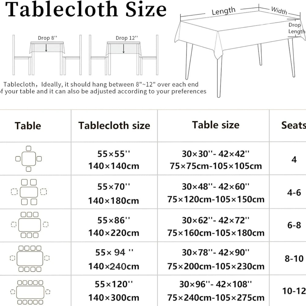Christmas Poinsettia Rectangle Tablecloth for Table Decor Reusable Winter Xmas Kitchen Dining Tablecloth Christmas Decorations