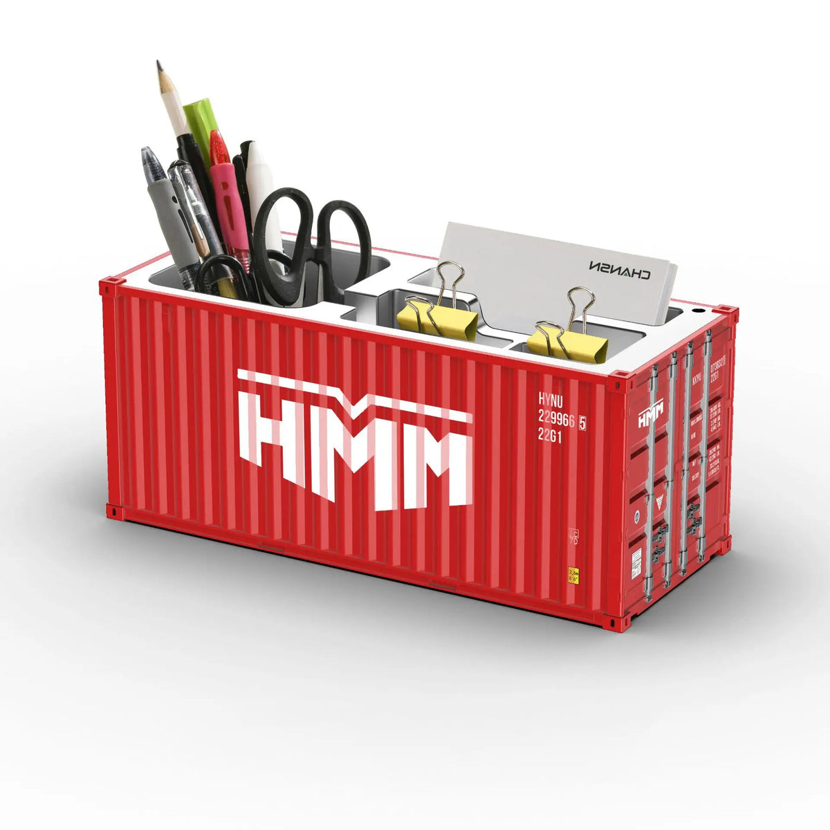 Miniature Realistic Shipping Container Model Simple Multifunctional Office Desktop Pen Holder Storage Box