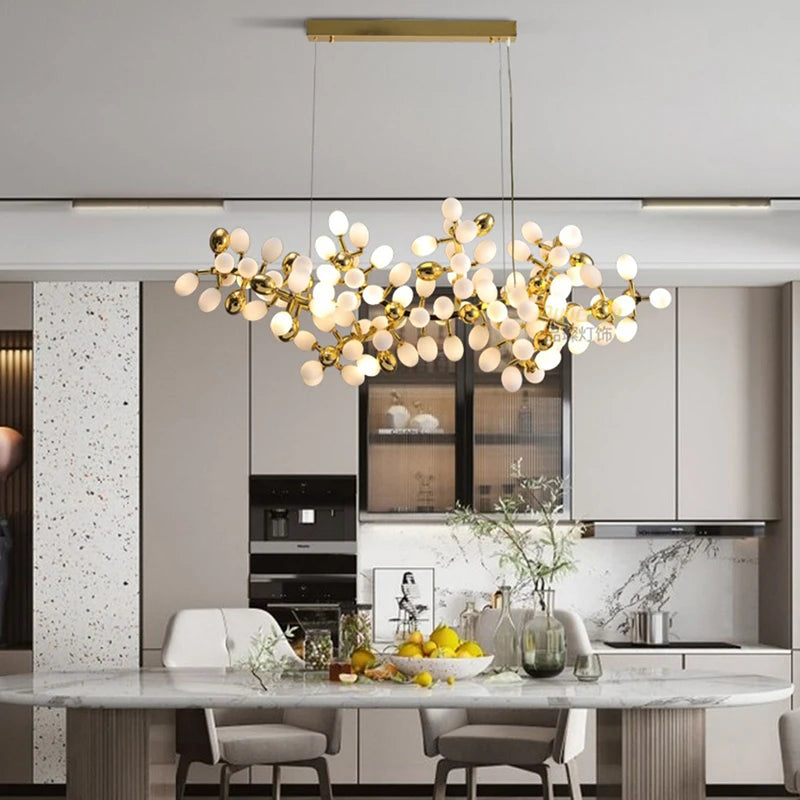 Modern Light Luxury Home Decoration LED Chandelier Staircase Light Living Room Chandelier Indoor Lightin