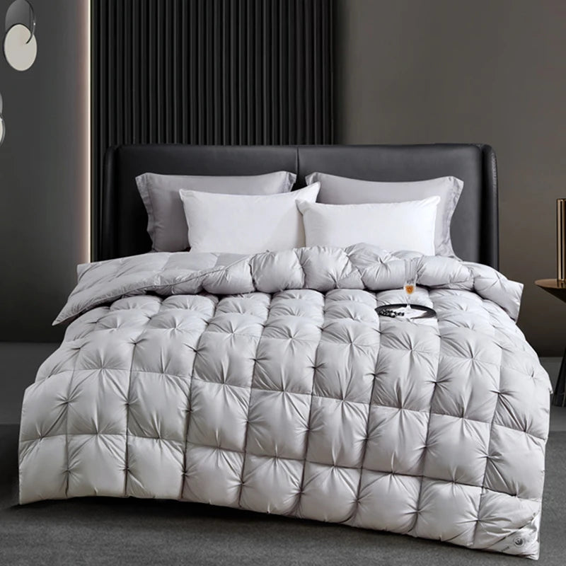High-end 100% White Goose Down Duvet Winter Comfortable Warmth Comforter King Keep Warm Anti-drilling Winter Fall Quilt Queen