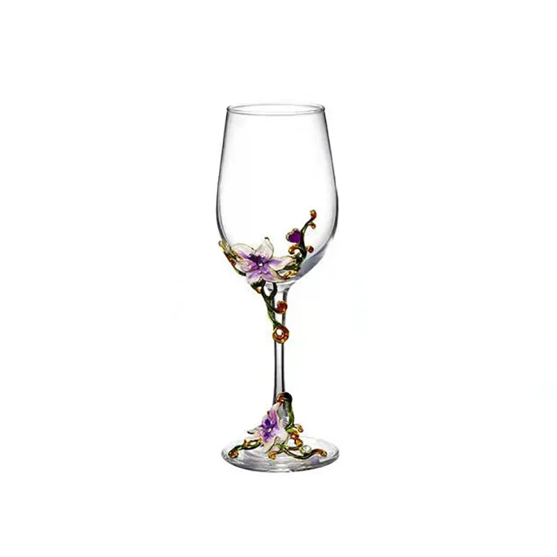 Creative Enamel Crystal Goblet Glasses for Champagne Glass Cup Set Luxury Glass Cups Glasses of Wine Wineglass Vintage Drinking