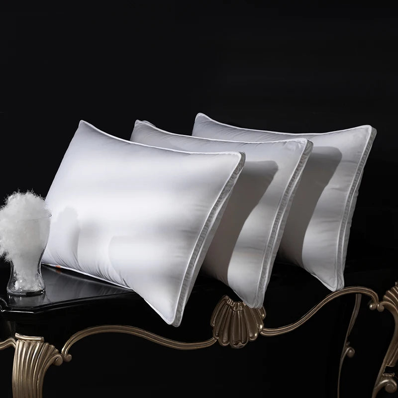 95% Goose Down Pillow, 1200TC Pima Fabric, 1000 Cleanliness, 1000+ Loft, 50x70cm, King/Queen Sizes
