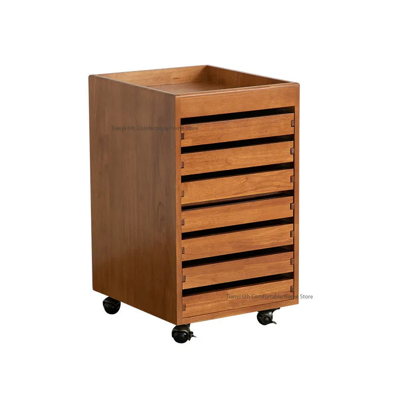 Nordic Solid Wood Drawer Filing Cabinets Modern Premium Movable Storage Cabinet for Office Study Office Furniture Шкафы FYFC