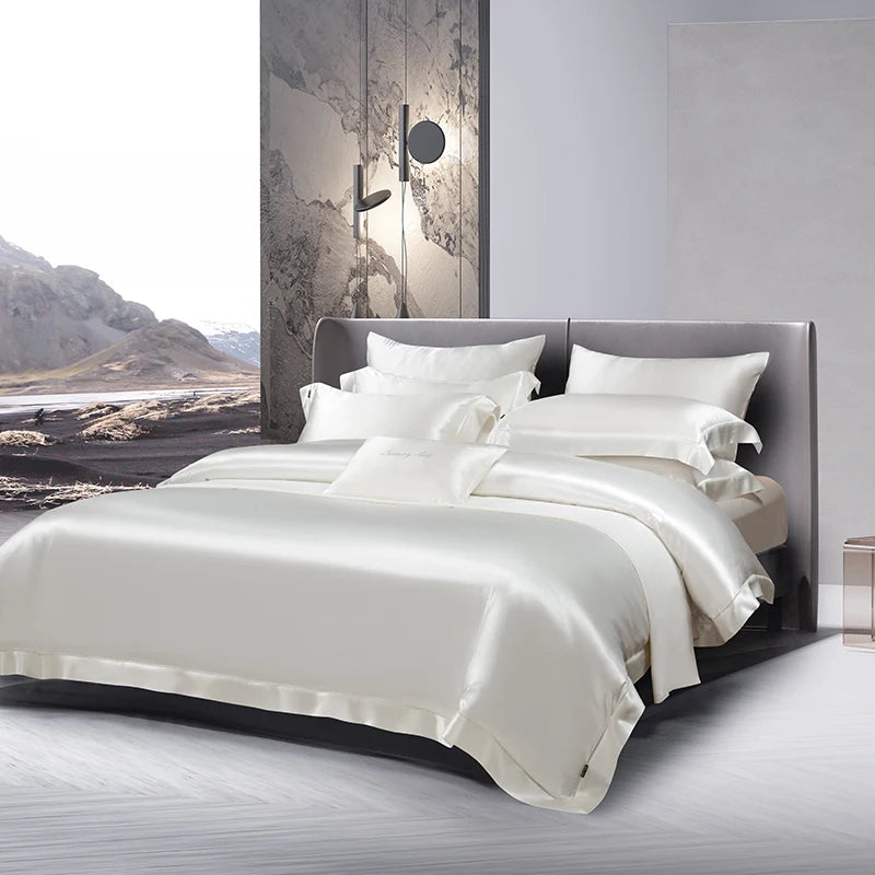 6A Double‑Cocoon 100% Mulberry Silk Flat Sheet 2026 New,Light 1.99 oz/yd² Luxury Solid California King Size