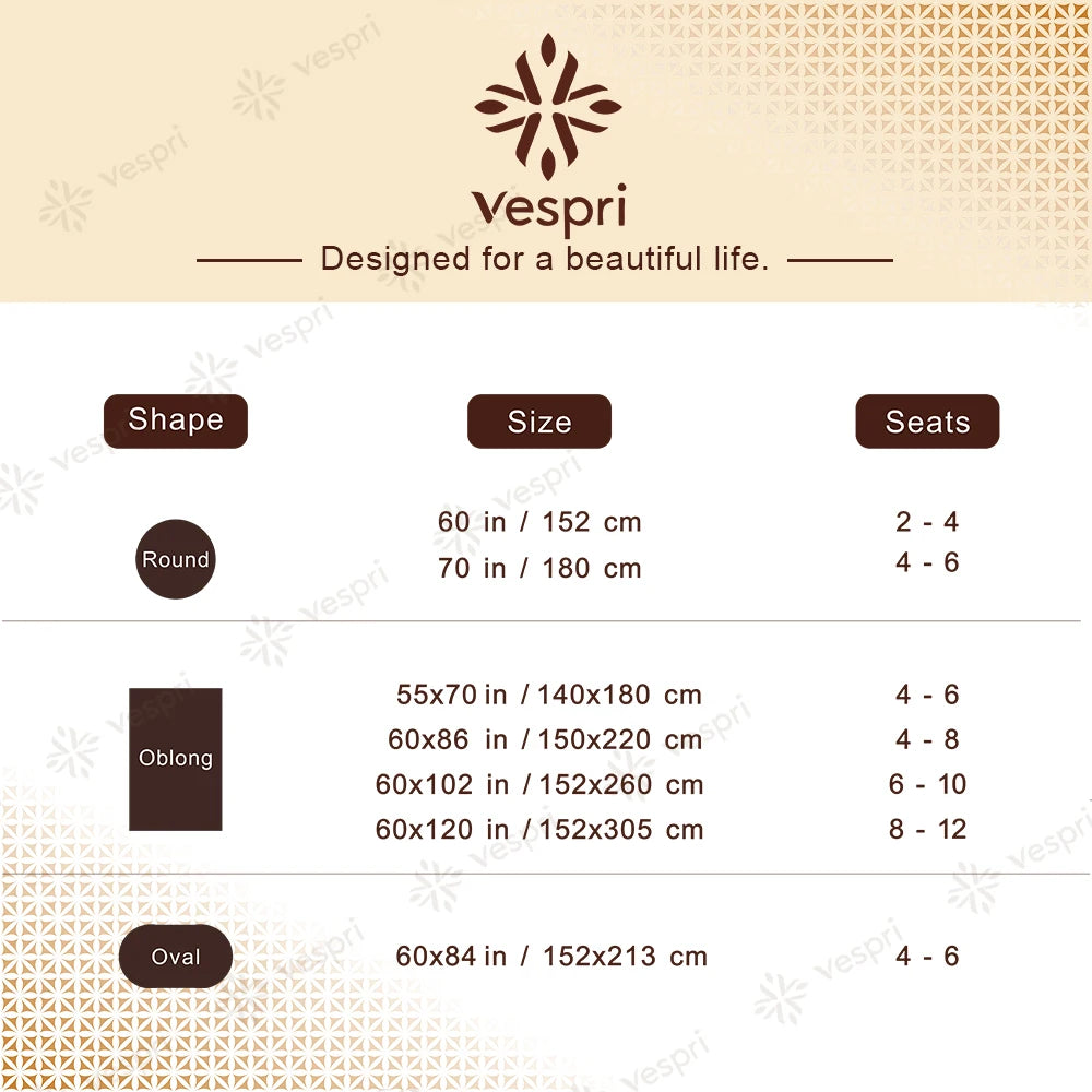 Vespri Easter Tablecloth Decor White Green Flower Rabbit Cross Round Rectangle Oval for Restaurants Parties Festivals