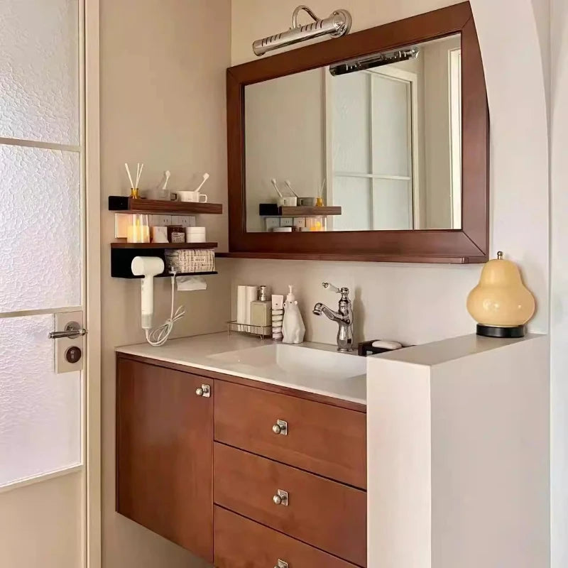Toilet Sink Bathroom Cabinets Multifunction Dresser Bathroom Cabinets Mirrors Wood Furniture Ванная Комната MH40YSG