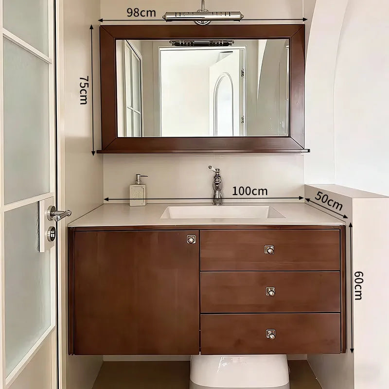Toilet Sink Bathroom Cabinets Multifunction Dresser Bathroom Cabinets Mirrors Wood Furniture Ванная Комната MH40YSG